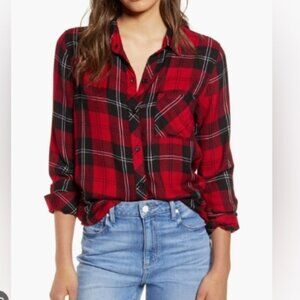 Like New! Rails Hunter Red/Tartan Button Down Shirt in Size S